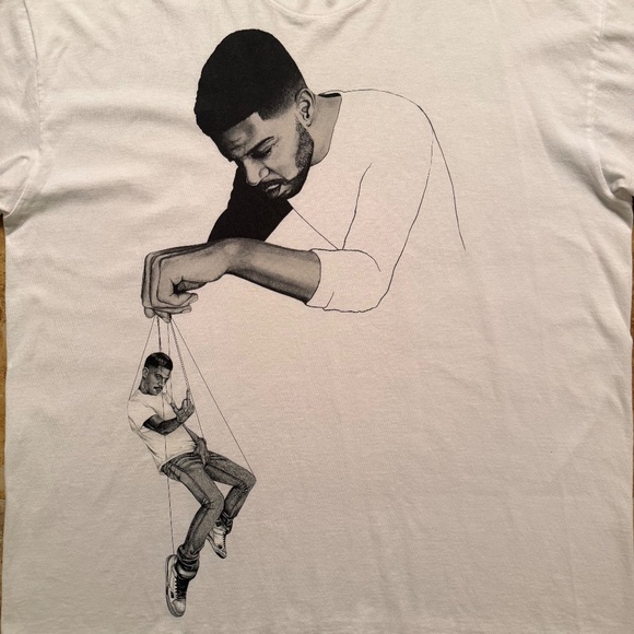 Kid Cudi Virgil Abloh Leader Of The Delinquents Pulling Strings T-Shirt White XL - Picture 3 of 5